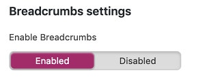 yoast's breadcrumb schema enabled