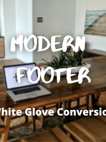 modern footer white glove service