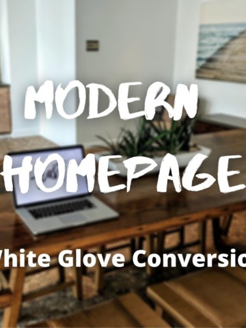 modern homepage white glove service