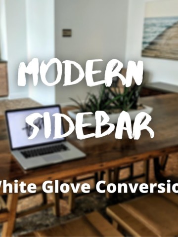 modern sidebar white glove service
