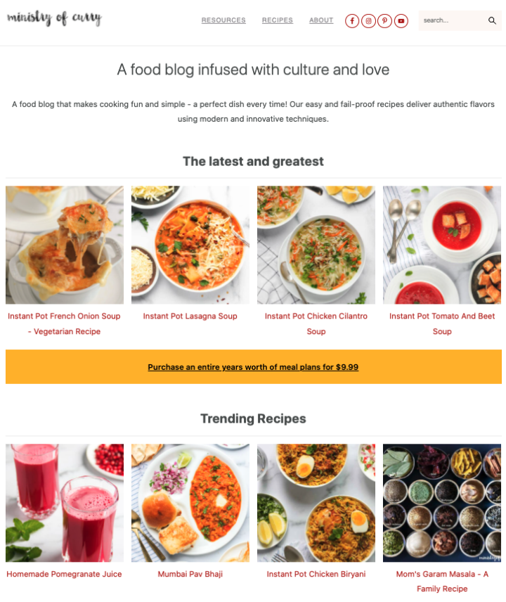 Best Food Blog Designs Of 2022 Feast