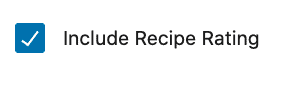 setting to display WP recipe maker ratings