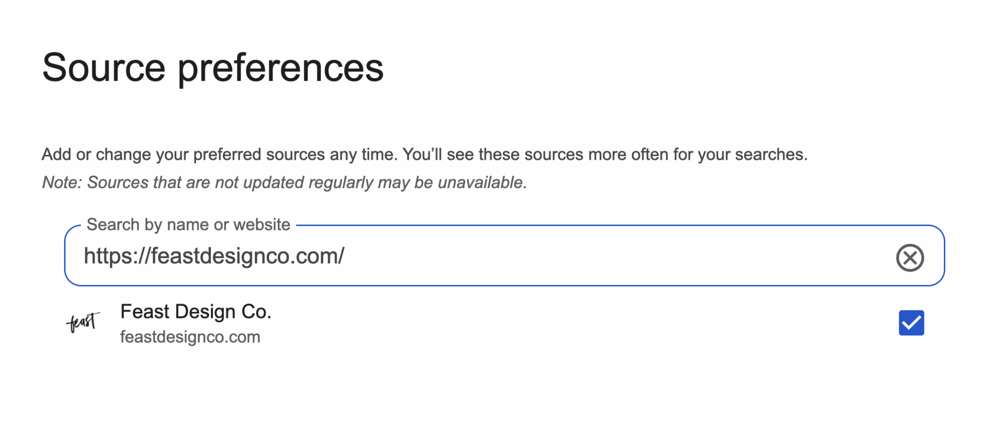 Google Trusted Source - Feast Design Co.